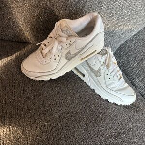 Nike Air Max 90 SE Silver Glitter Size 5.5